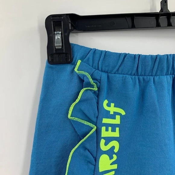 Open Edit Kids' Side Ruffle Shorts In Blue Cendre Be Yourself Size 3 NWT - Picture 3 of 12